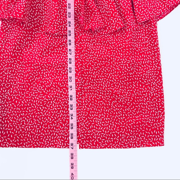 Red and white Laine U.S.A. Peplum Dress Size 3/4 - Picture 6 of 7